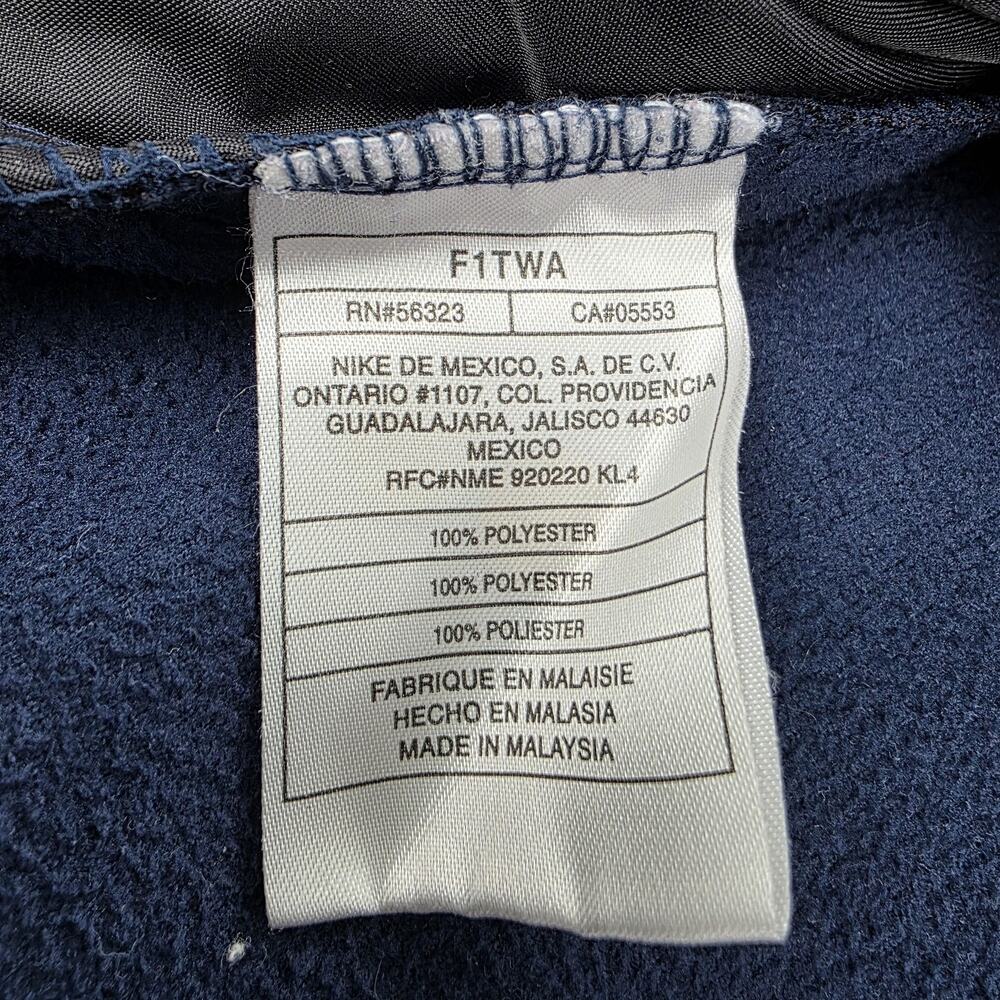Nike Golf Jacket Mens Large Blue Therma-FIT 1/4 Zip Fleece Pullover Vintage Y2K - Picture 14 of 16
